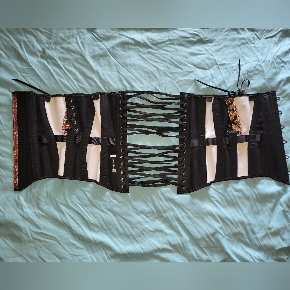 Timeless Trends Corset Waist Training 28" Inch Brocade Purple And Gold - Picture 10 of 16